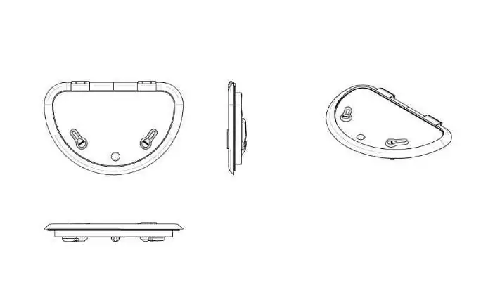 Capot de pont Altus type D420 dimensions d'encastrement 417 x 252 mm
