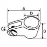 Collier inox pour tube bimini diamètre 22mm