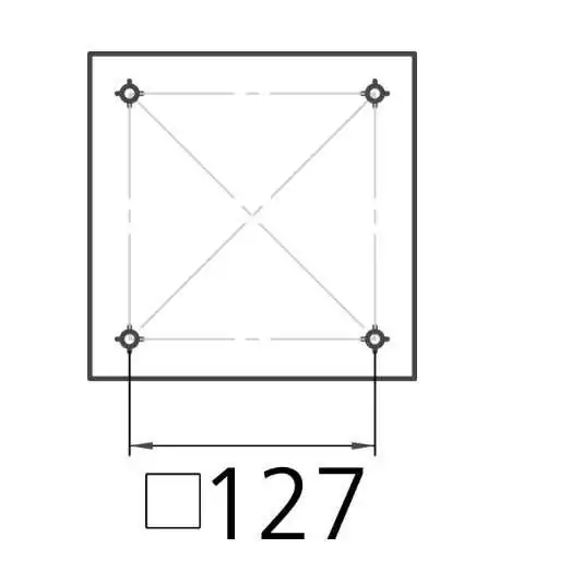 Support de siège pivotant avec ressort Coudé 3 degrés 168x168mm
