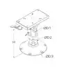 Pied de siege en "Cloche" 10'' ajustable manuellement 330-430mm