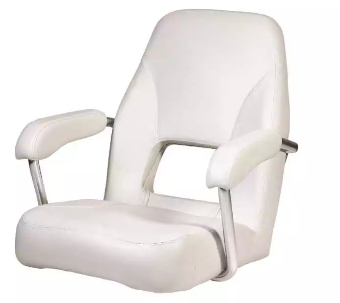 Siege de barre type Sailor avec accoudoirs blanc 580mm