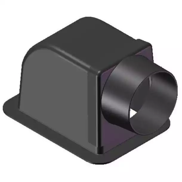 Boîte à bouche pour climatisation sortie coudé 254 x 127mm sortie 127mm