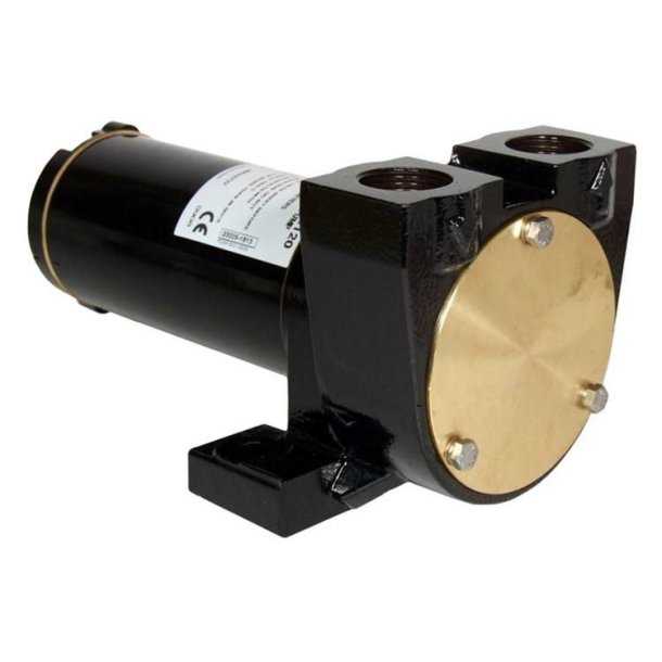 Pompe à palette 24V auto-amorçante usage continu débit 100 L/mn sans raccords 32mm