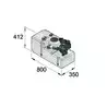 Systeme de réservoir eaux usées 61 litres 12 Volt inclus pompe flotteur et tuyau