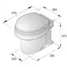 Toilette type TMW 12V sans boitier de commande