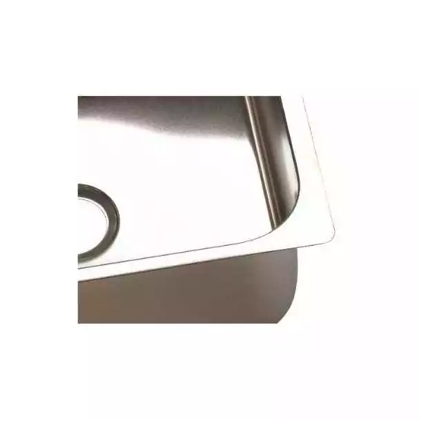 Évier inox mât carré 36cm évacuation côté droit Livré sans bonde