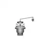 Bonde droite sortie diamètre 38mm 1"1/2 avec bouchon