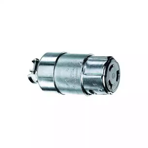 Prise HBL63CM laiton nickelé femelle 125V/230V 50A/63A