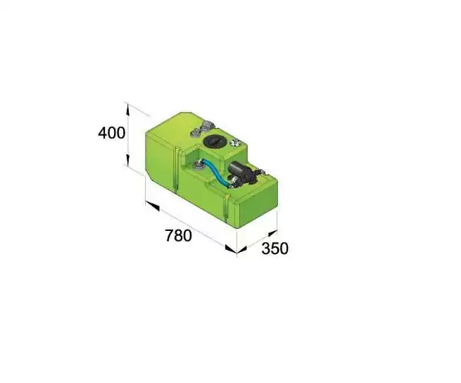 Systeme COMFORT complet 12V réservoir à eau potable 61 Litres avec pompe 13,5 L/min