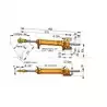 Vérin hydraulique VETUS pour tube de 8mm course 150mm