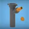 Tube d'évacuation Femelle diamètre 40mm BSP avec raccord en Y 40mm