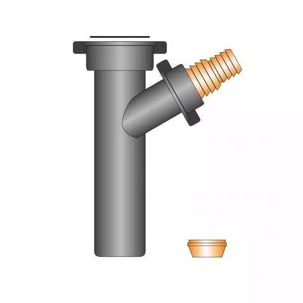 Tube d'évacuation Femelle diamètre 40mm BSP avec raccord en Y 40mm