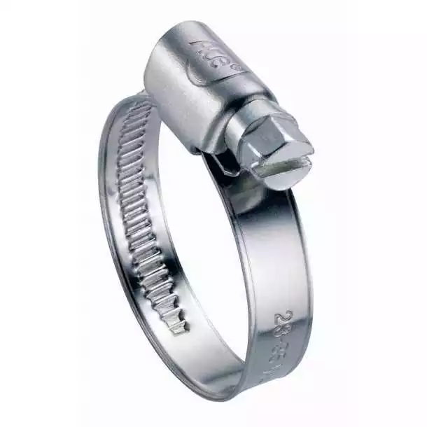 50 colliers inox à bandes pleines 16-27 mm Largeur 9 mm