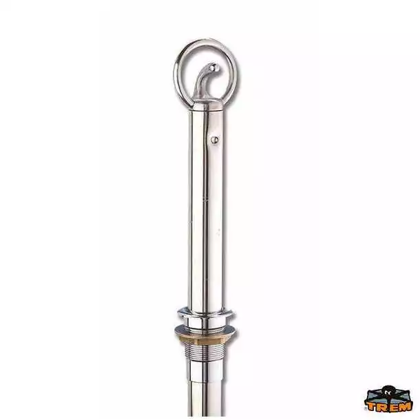 Potence ski nautique tube inox 120cm diamètre 40mm et support de pont