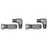 Jeu de raccords coudés tuyau souple 1/4 BSPP diamètre 8mm Inox