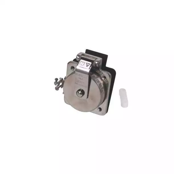 Socle HBL316SS mâle inox 230V 16A