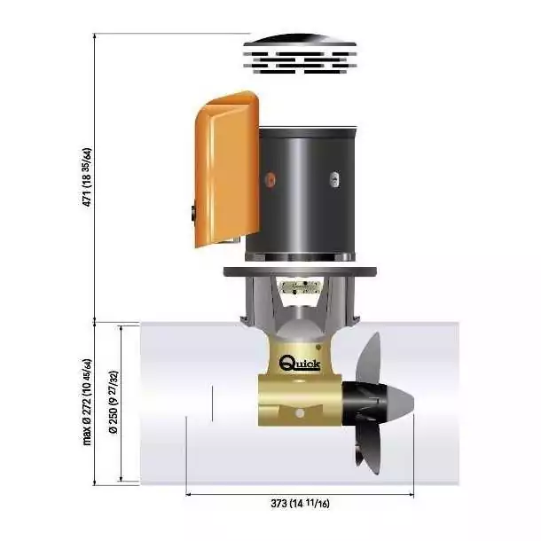 Propulseur BTQ 250-240 Kgf 24V duo 10.0 kW