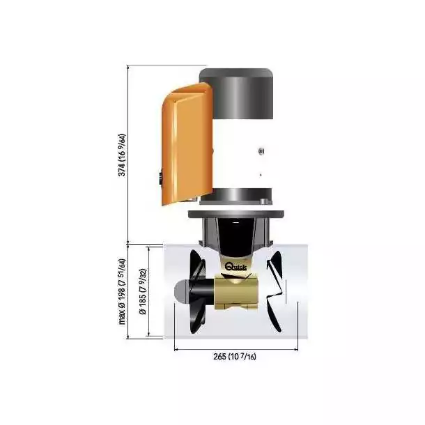 Propulseur BTQ 185-105 Kgf 24V duo 6.3 kW