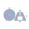 Anode zinc pour propulseur Quick BTQ250 – Ø59 mm – hauteur 44 mm