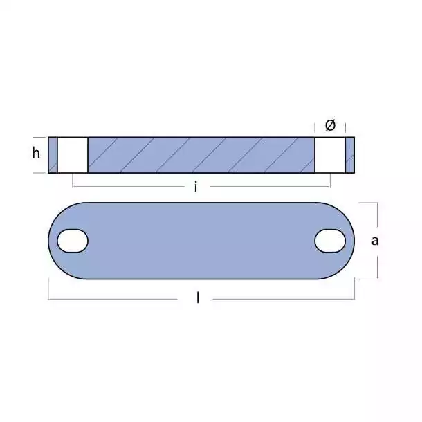 Anode zinc plaque pour propulseur Quick BTQR