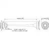 Avertisseur MA1-S à compresseur 12V laiton chromé Longueur 500mm