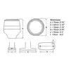 Feu 360° blanc sur mât fixe 204mm 2mn embase noire NaviLED 