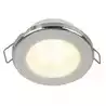 Plafonnier EuroLED 75 à clips inox éclairage blanc chaud 12V Diamètre 75mm