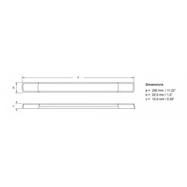 Réglette lumineuse strip led courtoisie blanc 24V blanc