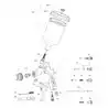 Pistolet à peinture W-400 bellaria classic plus avec godet 600ML buse 1,4mm