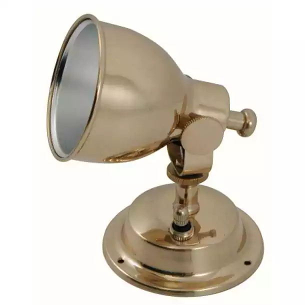 Applique orientable en laiton poli 10W Halogène diamètre 87mm Applique orientable en laiton poli 10W Halogène diamètre 87mm