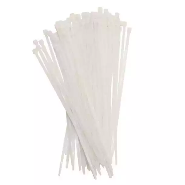 Colliers attache rapide blancs 3,6 x 200 mm – Sachet de 100