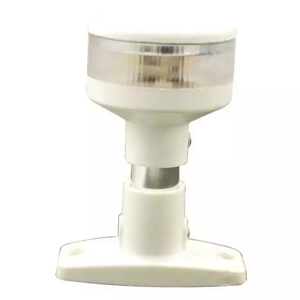 Feu de navigation sur hampe inclinable blanche - blanc 360° 102mm