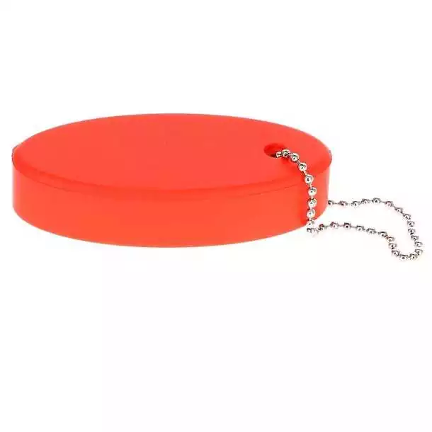 Porte clé flottant ovale rouge