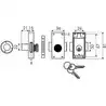 Verrou marine à barillet diamètre 22 mm Longueur 21mm