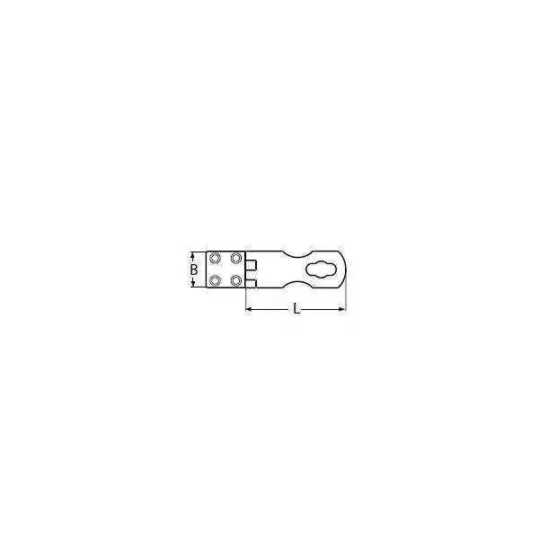 Fermeture à cadenas A2 Longueur 67mm Largeur 24mm