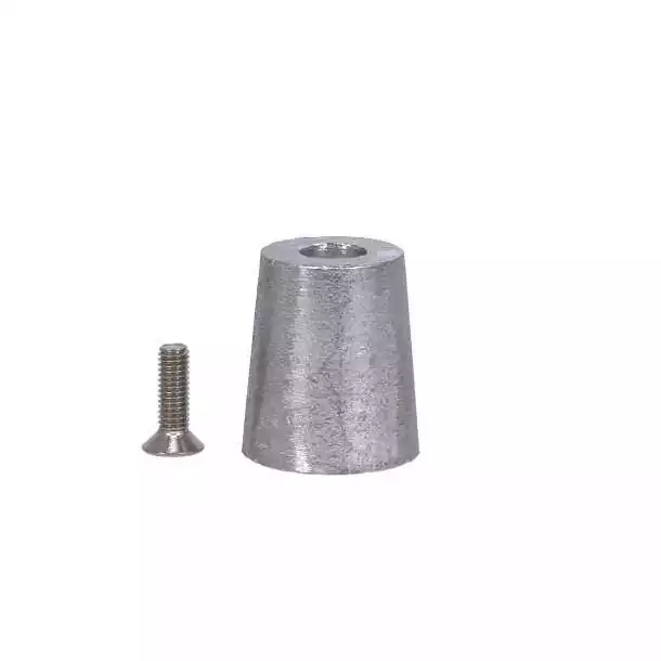 Anode zinc conique d'embout d'arbre Ø45 mm – Ø extérieur 61 mm – hauteur 76 mm