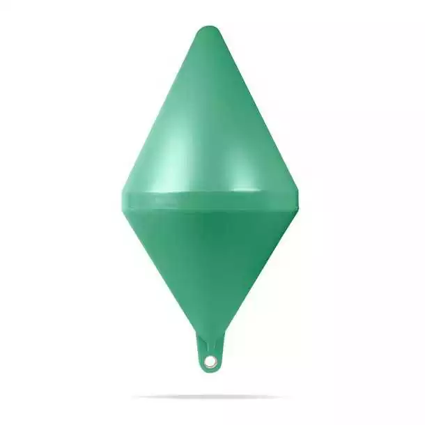 Bouée biconique Verte diamètre 400mm oeil 38mm