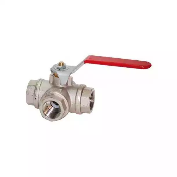 Vanne à sphere bille 3 voies 3/8'' PN32 Laiton chromé F/F/F diamètre 10mm