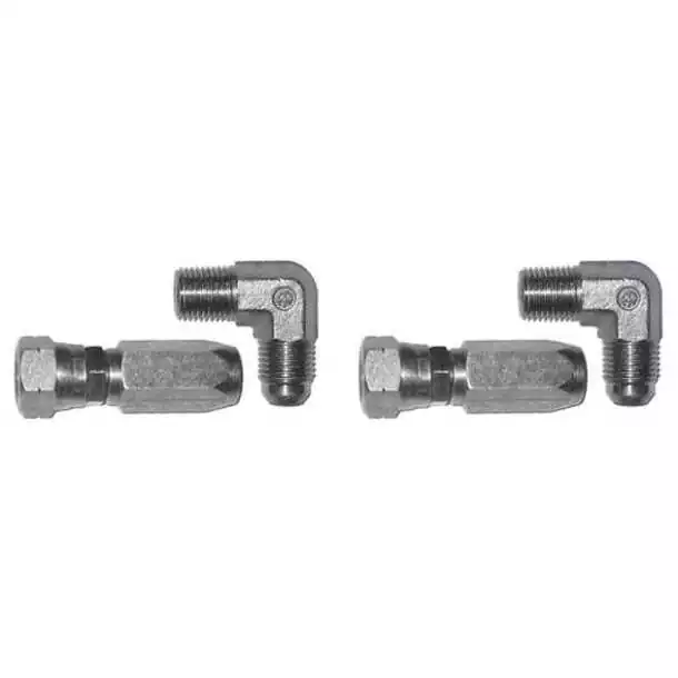 Jeu de raccords hydrauliques coudés 1/4 BSPP diamètre 8mm