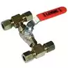 Vanne by-pass JIC 9/16 inox raccords hydrauliques