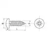 Vis tôle T.C cruciforme Inox A4 diamètre 6,3 x Longueur 60mm