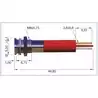 Voyant led rouge 12V diamètre 8mm étanche