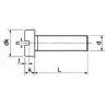 Vis métaux tête cylindrique fendue diamètre 4mm Longueur 25mm