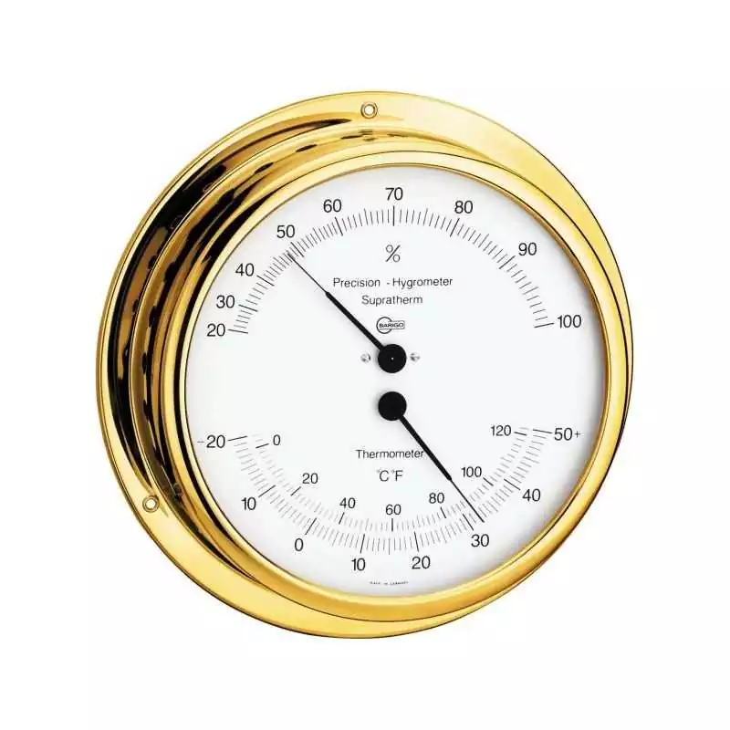 Thermometre Hygrometre laiton diamètre 130mm