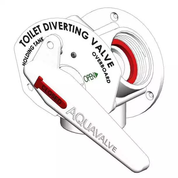 Vanne 3 voies WC Aquavalves Y valve blanc diamètre 40mm