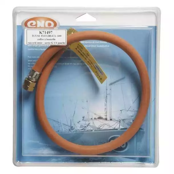Tuyau CE marine 600mm pour coffre bouteille Entrée G1/4 F Sortie Nut 8mm