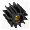 Turbine néoprène diamètre 21mm axe à clavette extérieure 12 pales diamètre 83mm