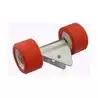 Galets MTX 2 montés sur balancier diamètre 120mm rouge