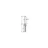 Terminaison filetée à sertir pas à gauche M8 diamètre 4mm Inox A4