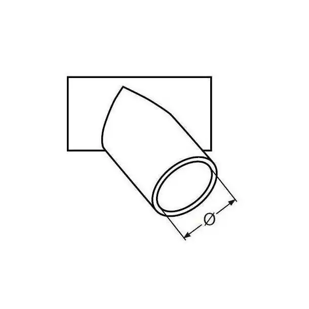 Té incliné 60° Inox A4 diamètre 22mm